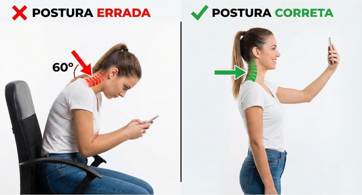 Prevenção: Como Usar o Celular Sem Destruir sua Coluna Prevenção: Como Usar o Celular Sem Destruir sua Coluna